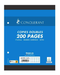 Copies Doubles Seyes Perforees 200 Pages A4 70G  Ref 5049-02053